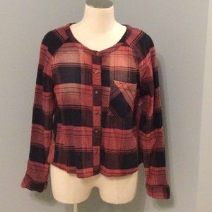 Womens plaid top. Sz M